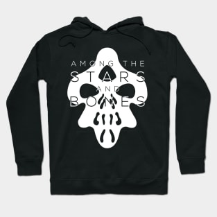 Among the Stars and Bones White Transparent Logo Hoodie